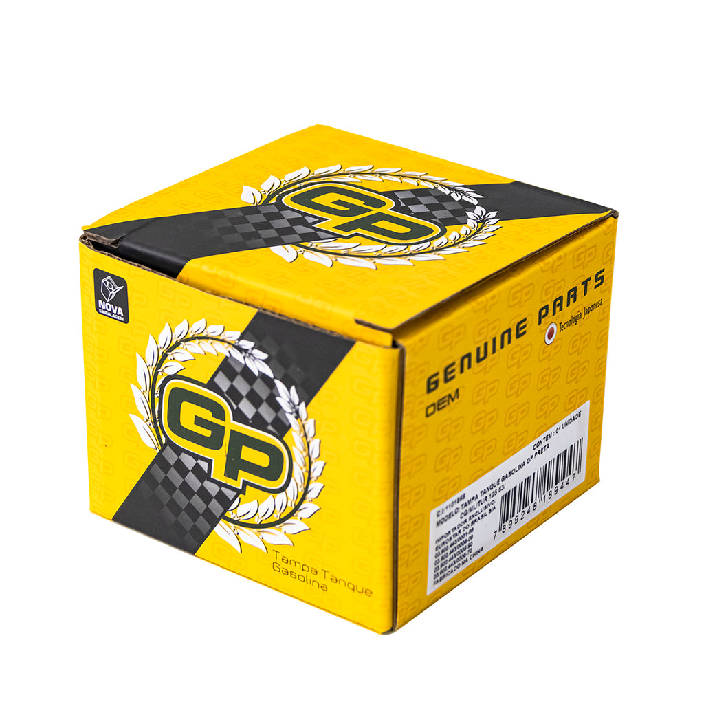 TAMPA TANQUE GASOLINA GP7 PRETA CG ML TUR 125 83/