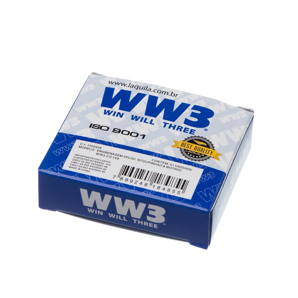 ENGRENAGEM VELOC. KIT(C/PINHAO & MOTRIZ) WW3 CG 150