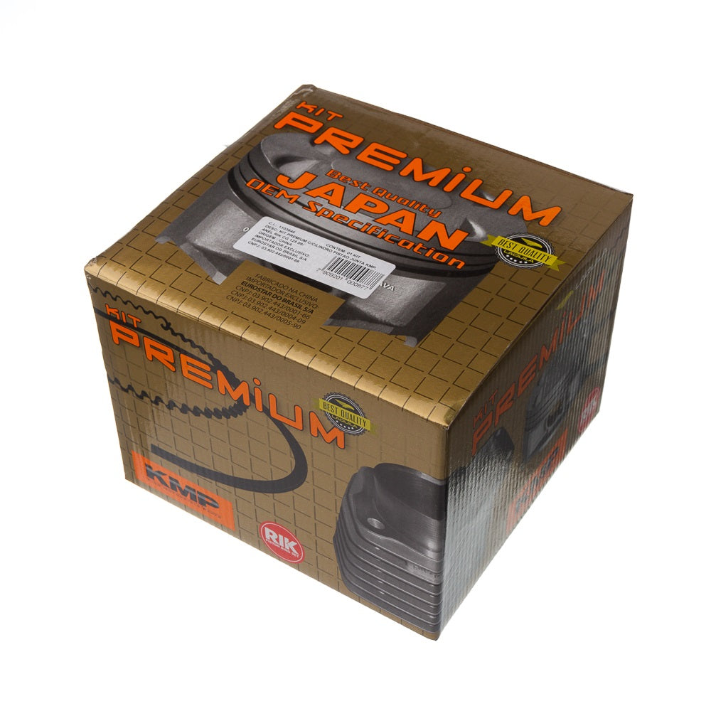 KIT PREMIUM C/CILINDRO PISTAO JUNTA KMP.ANEL RIK CG 125 09/