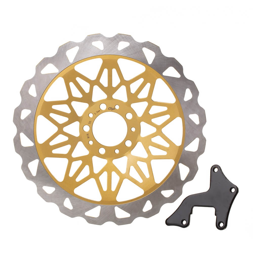 DISCO FREIO DIANTEIRO GP7 CG 150 04/08 DOURADO 320MM OVERSIZ
