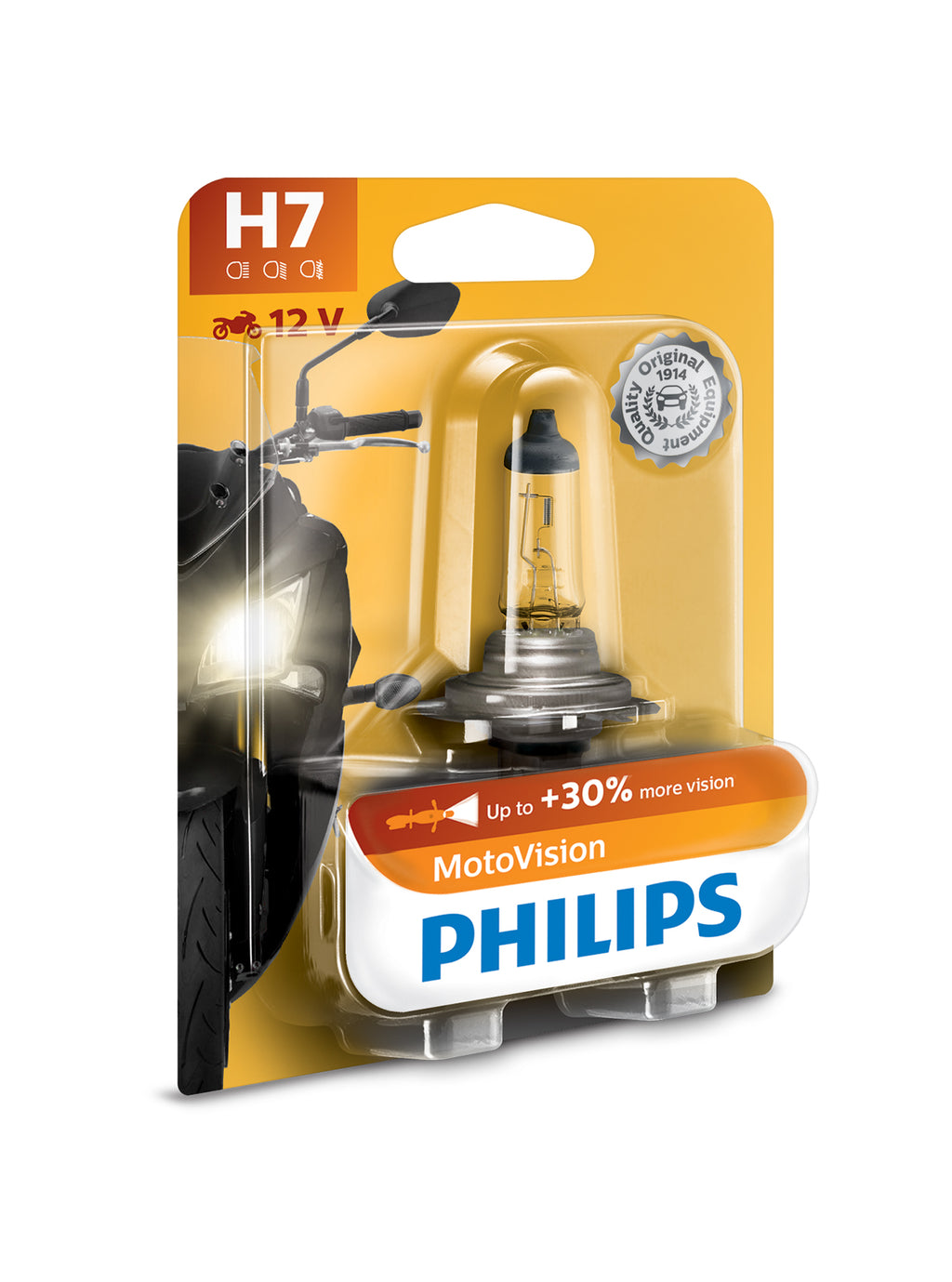 LAMPADA FAROL PHILIPS H7 12V 55W MOTOVISION