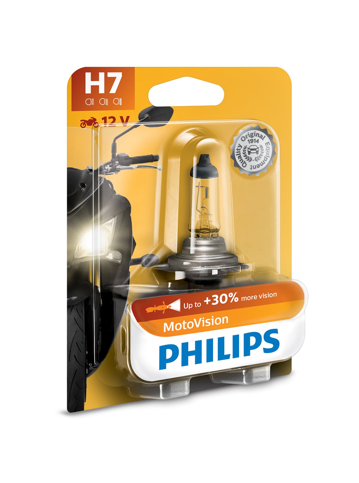 LAMPADA FAROL PHILIPS H7 12V 55W MOTOVISION
