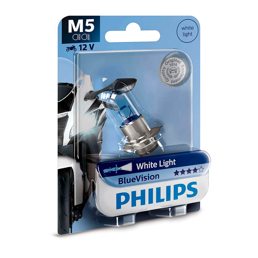LAMPADA FAROL PHILIPS M5 35/35W BLUE VISION P15D-25-1