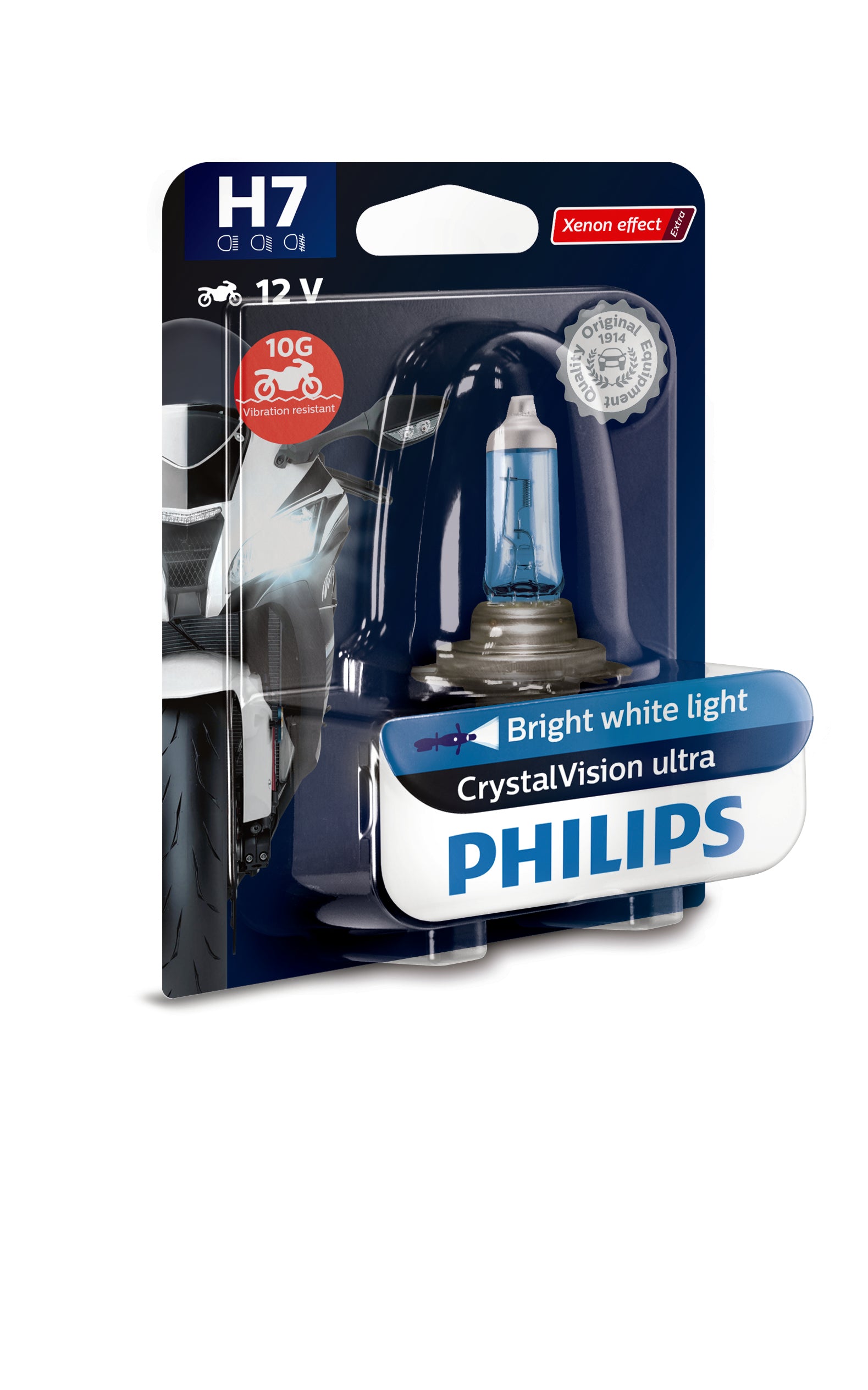 LAMPADA FAROL PHILIPS H7 12V 55W CRISTALVISION ULTRA PX26D