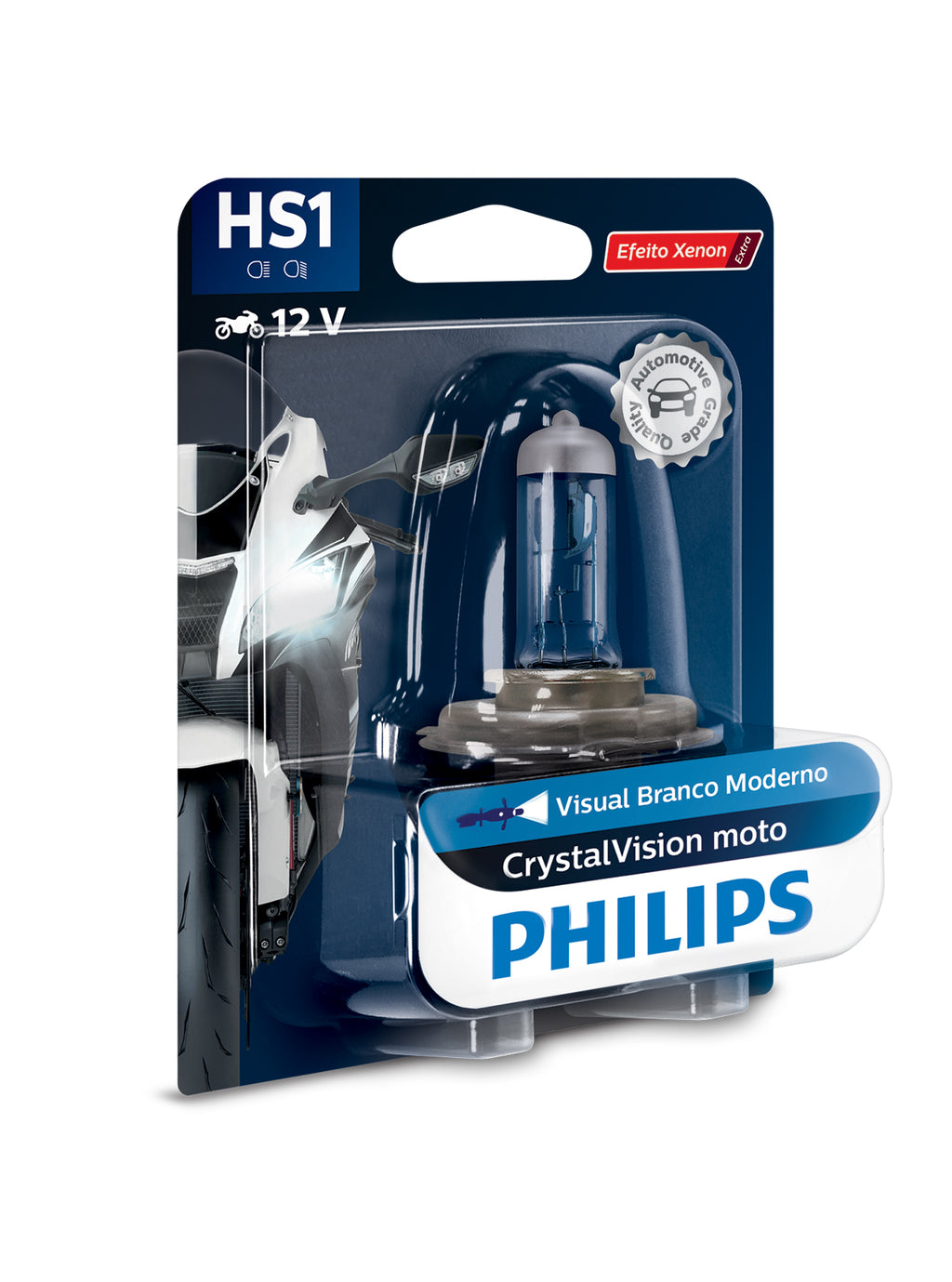 LAMPADA FAROL PHILIPS HS1 35/35W CRISTALVISION MOTO
