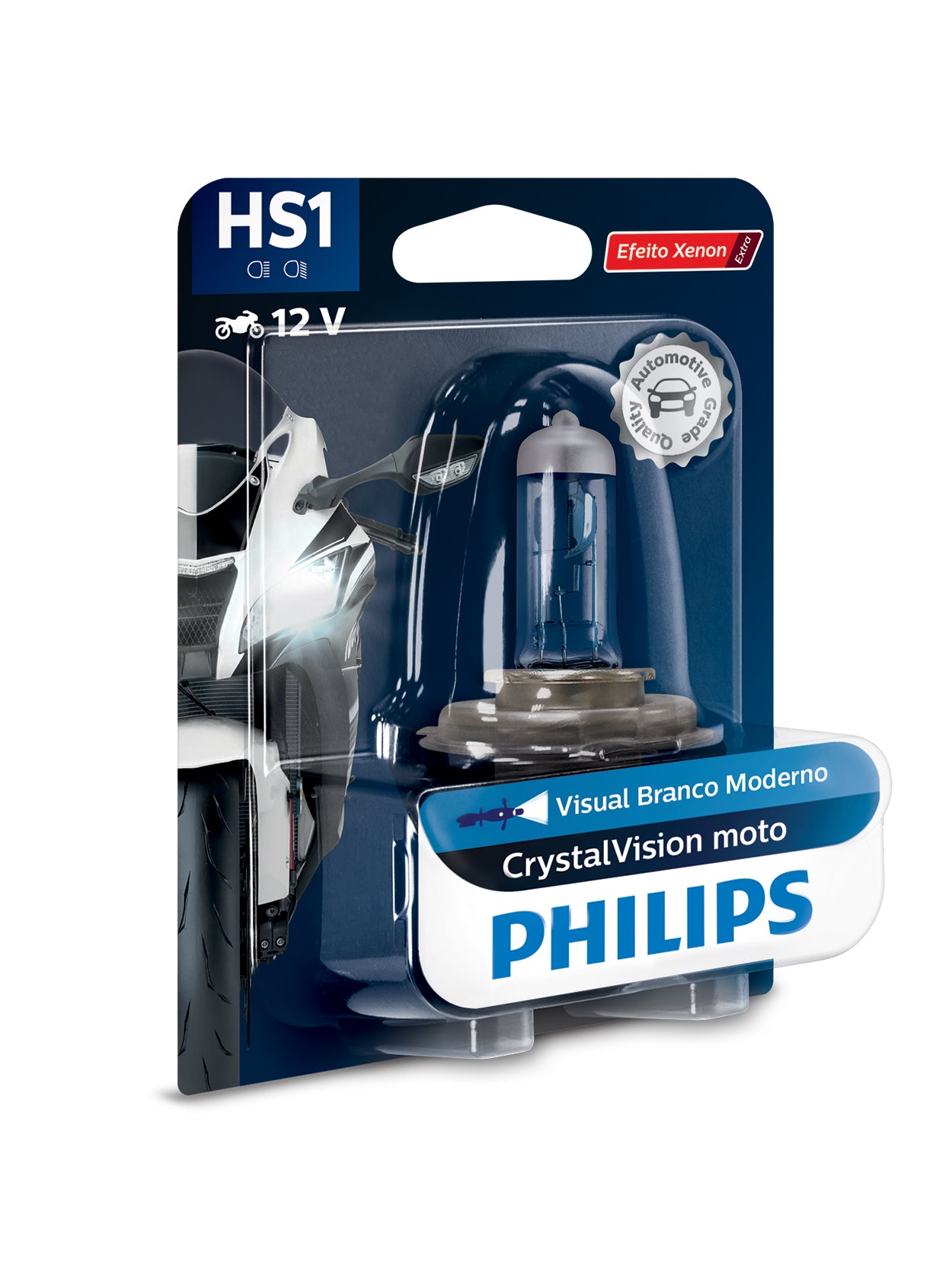 LAMPADA FAROL PHILIPS HS1 35/35W CRISTALVISION MOTO