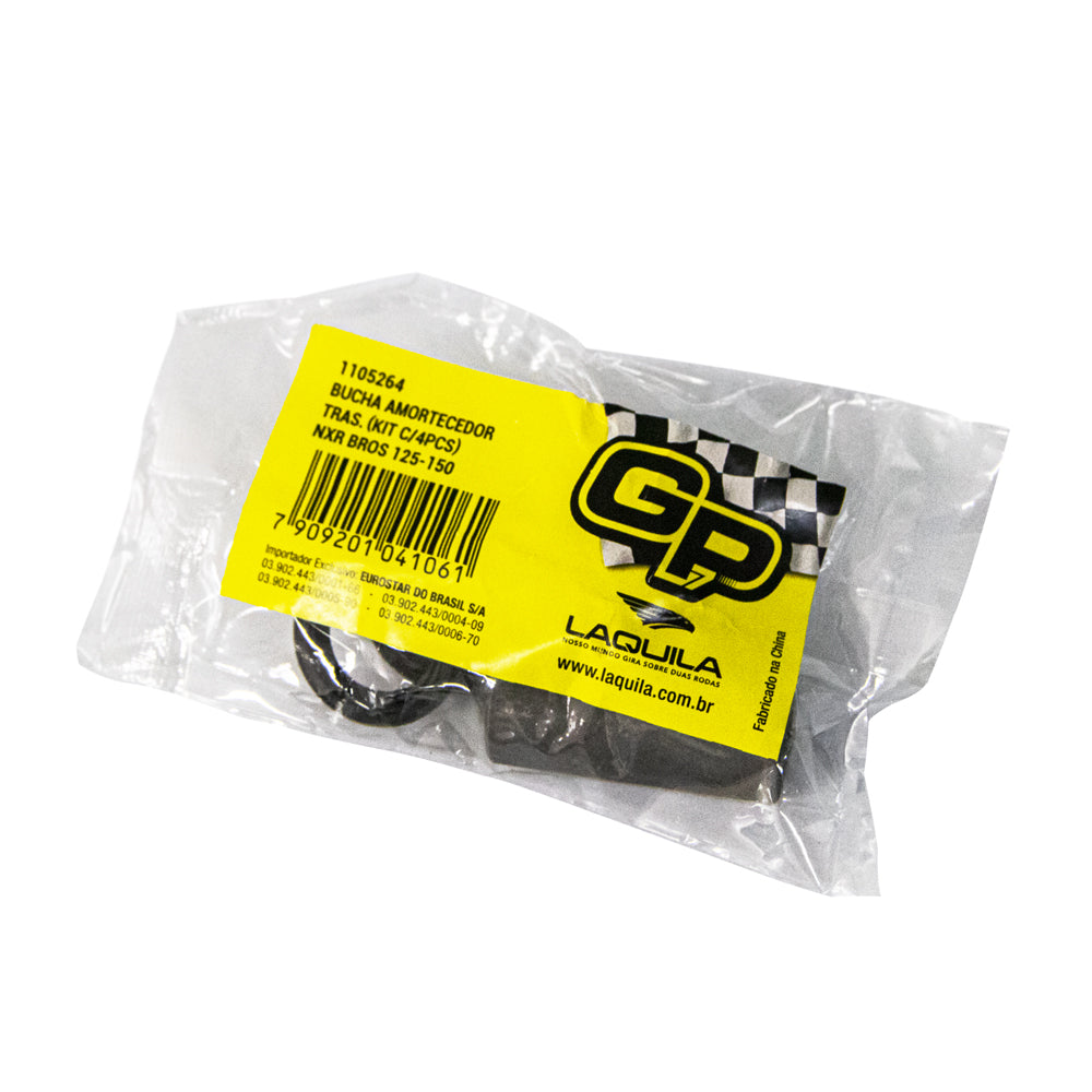BUCHA AMORTECEDOR TRAS. (KIT C/ 4PCS) GP7 NXR BROS 125-150