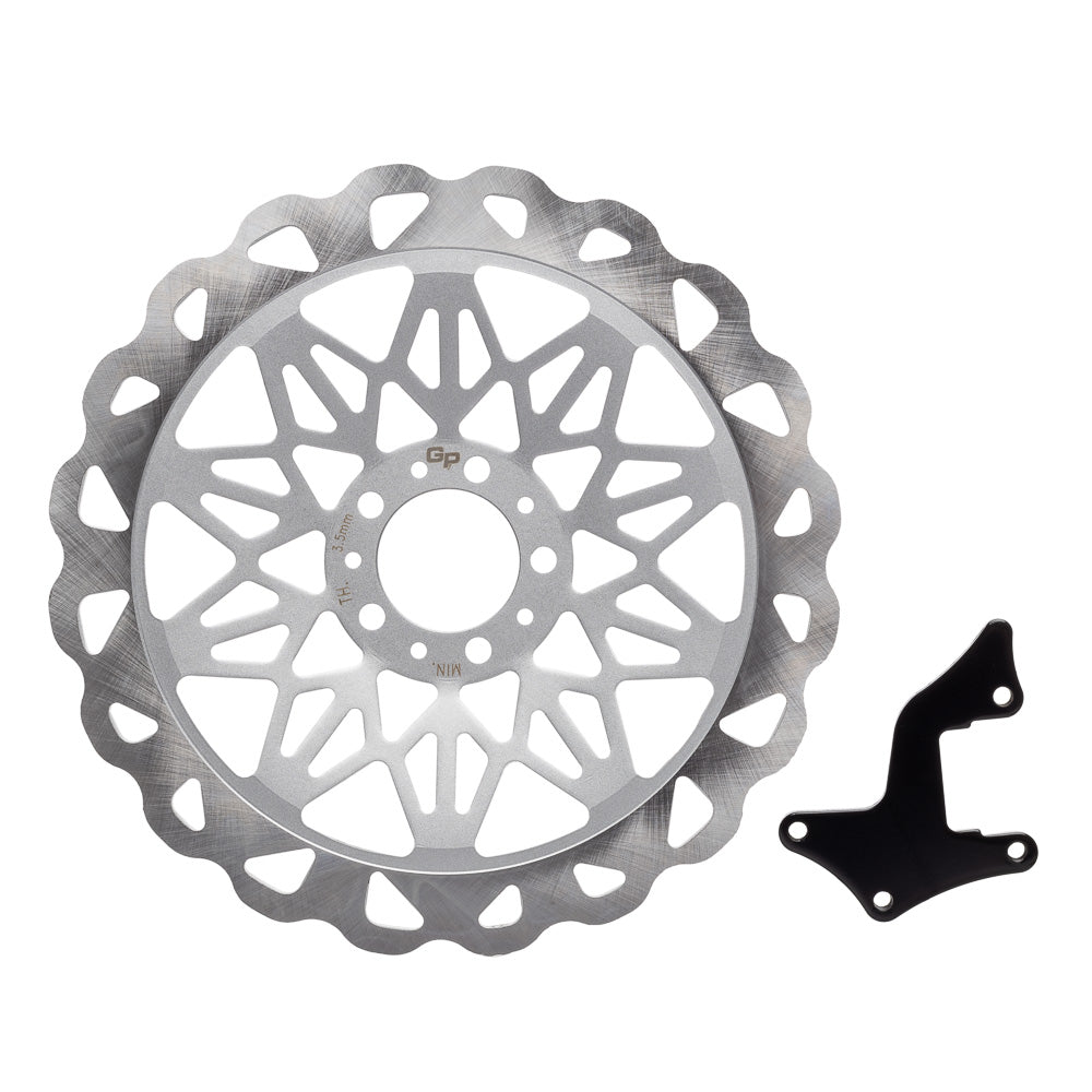 DISCO FREIO DIANTEIRO GP7 CG 150 04/08 PRATA 320MM OVERSIZE