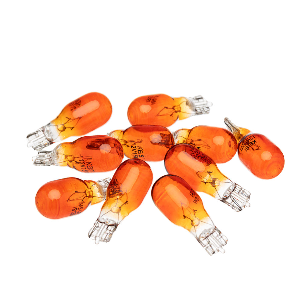 LAMPADA PISCA KEISI 12V 15W CG 150 ESMAGADA AMARELA