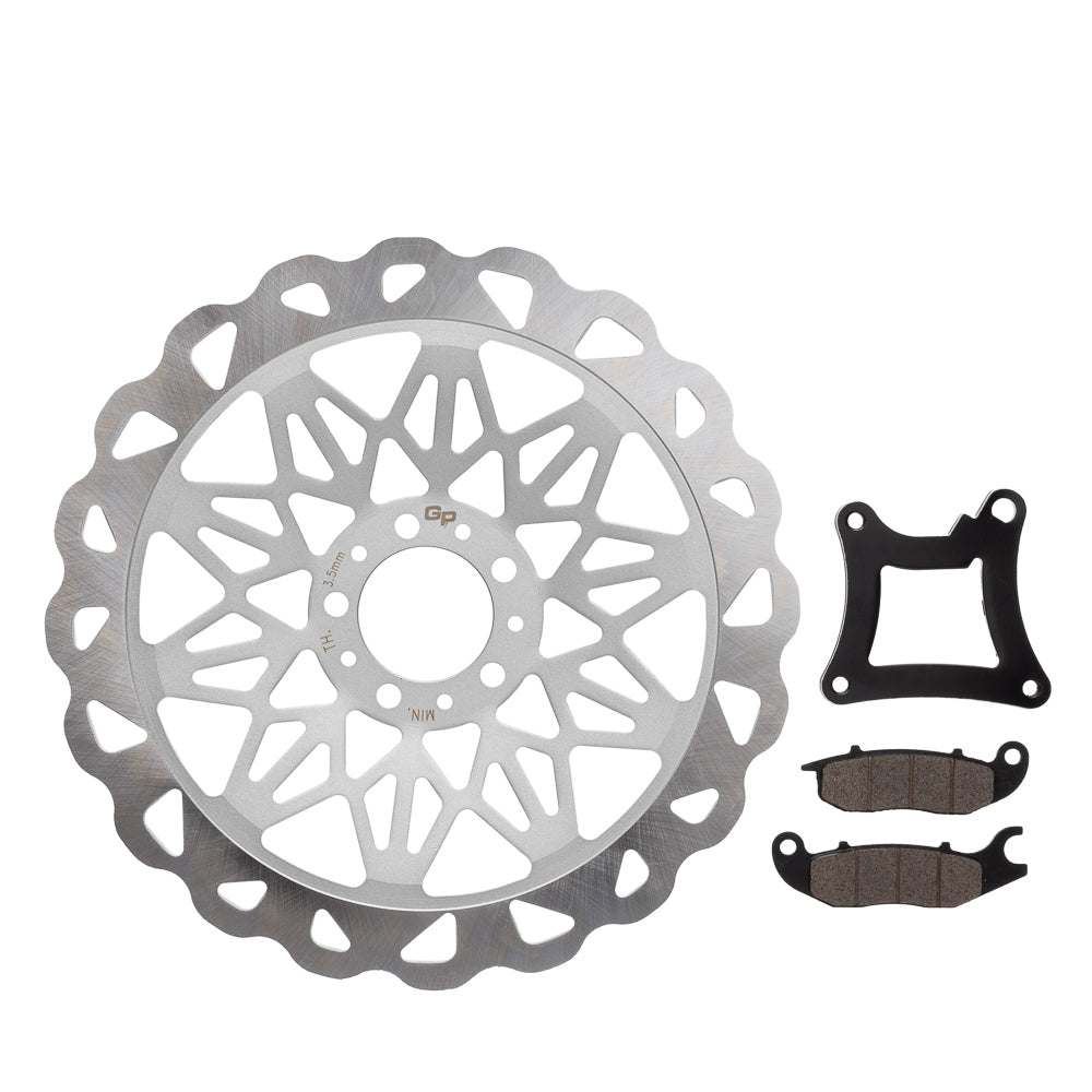 DISCO C/ PASTILHA FREIO DIANT. GP7 CG 150 09/15 320MM PRATA
