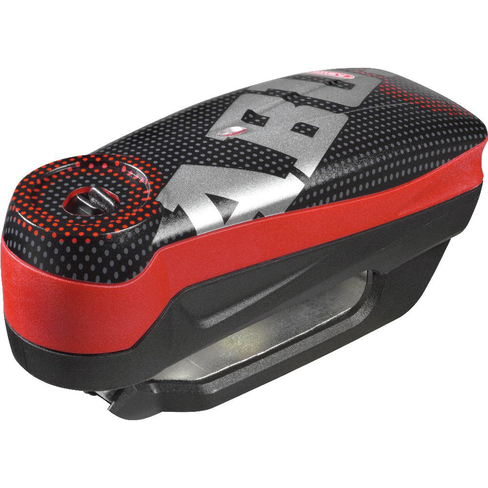 TRAVA DE DISCO C/ ALARME ABUS DETECTO 7000 RS1 PIXEL VERMELH