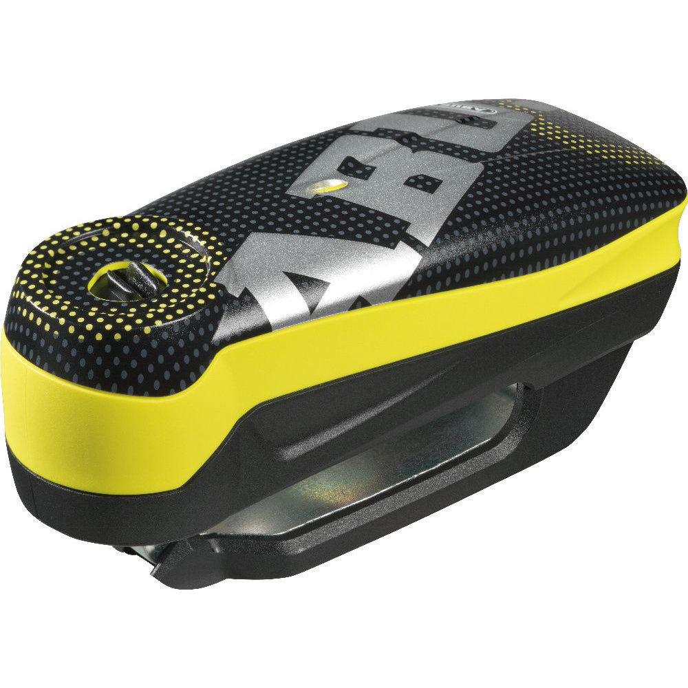 TRAVA DE DISCO C/ ALARME ABUS DETECTO 7000 RS1 PIXEL AMARELO