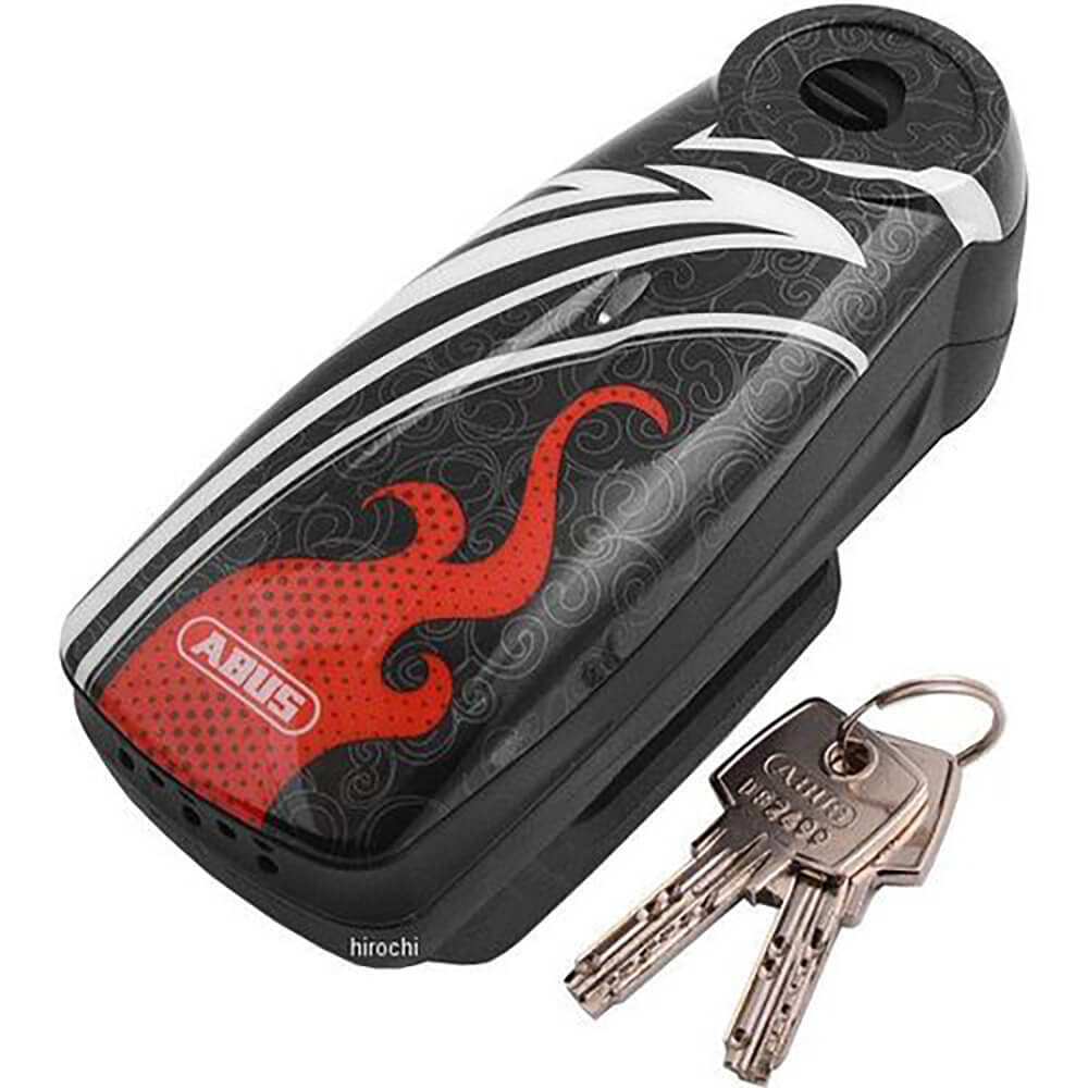 TRAVA DE DISCO ABUS DETECTO 7000 RS1 - GRAFISMO FLAME PRETA