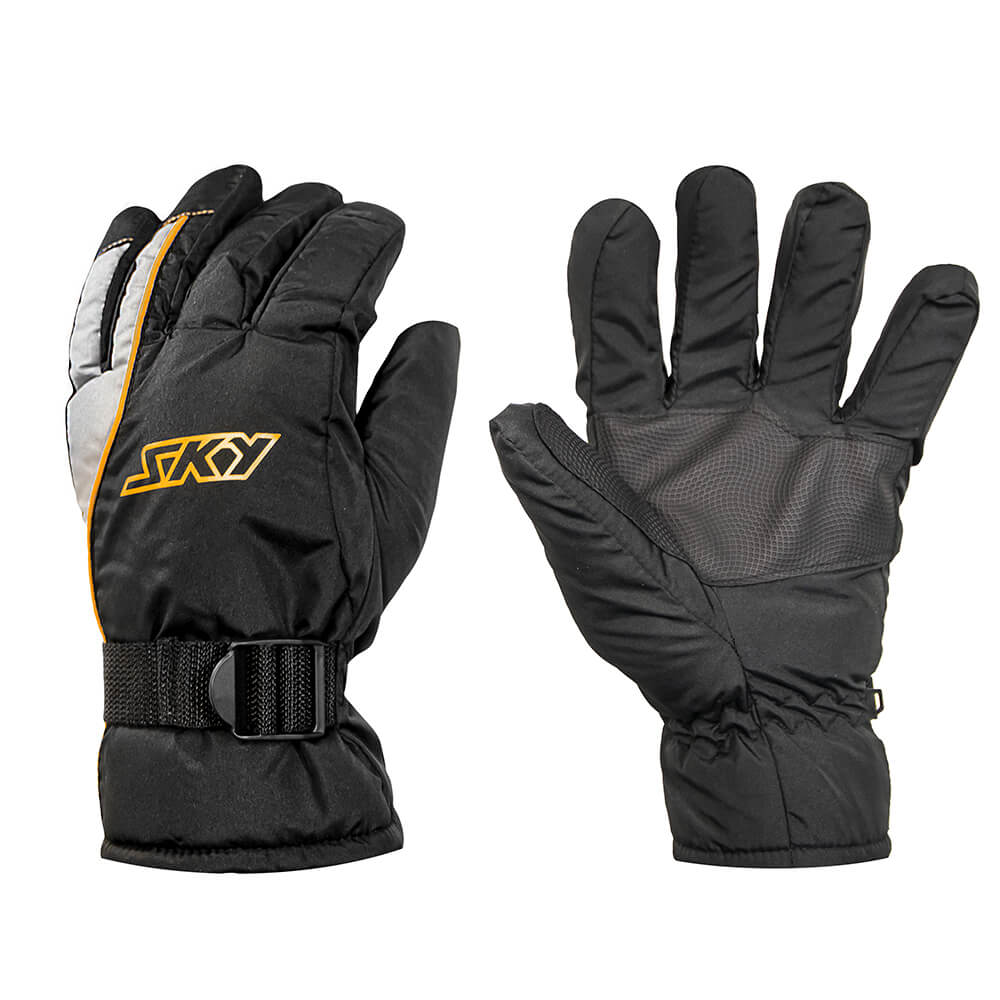 LUVA IMPERMEAVEL SKY WINTER PRETA C/ AMARELO M