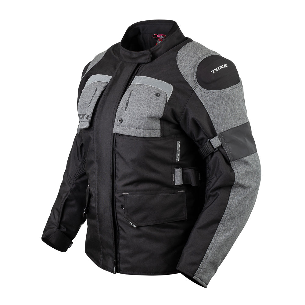 JAQUETA TEXX ARMOR LD FEM PRET CINZ  L