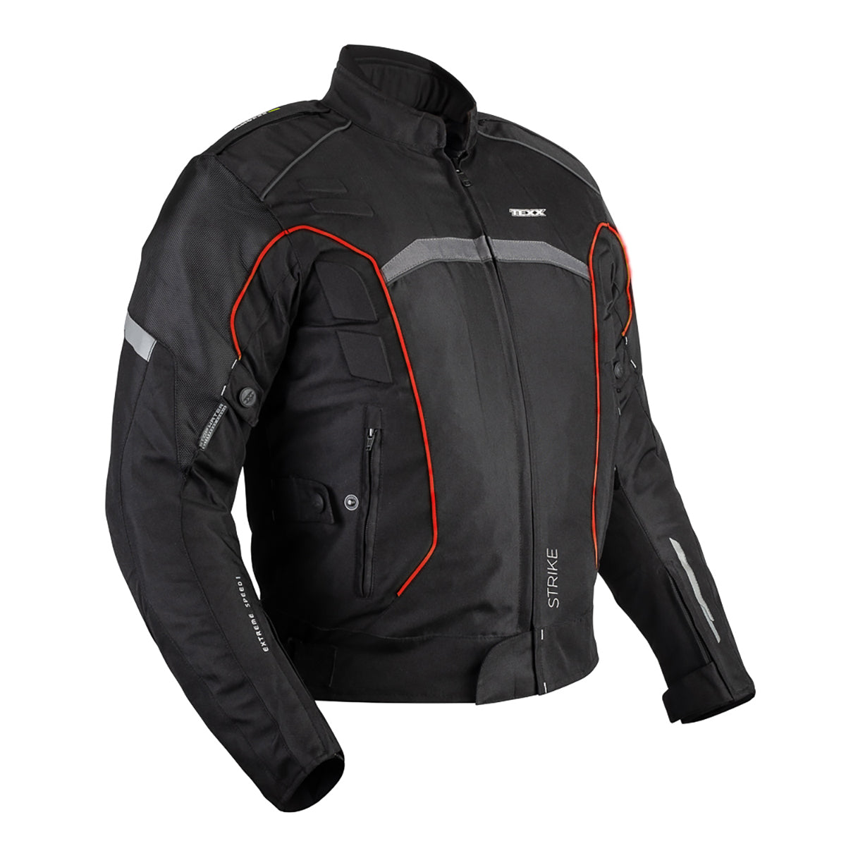 JAQUETA TEXX NEW STRIKE V2 MASC PRET VERM  L