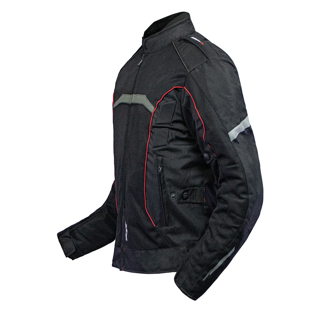 JAQUETA TEXX NEW STRIKE V2 SUMMER MASC PRET VERM XXXL 3XL