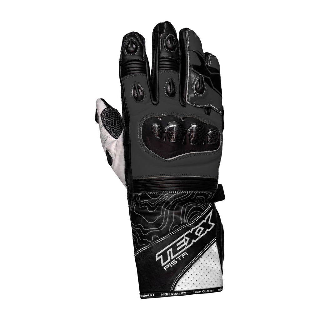 LUVAS TEXX PISTA PRET CINZ   M