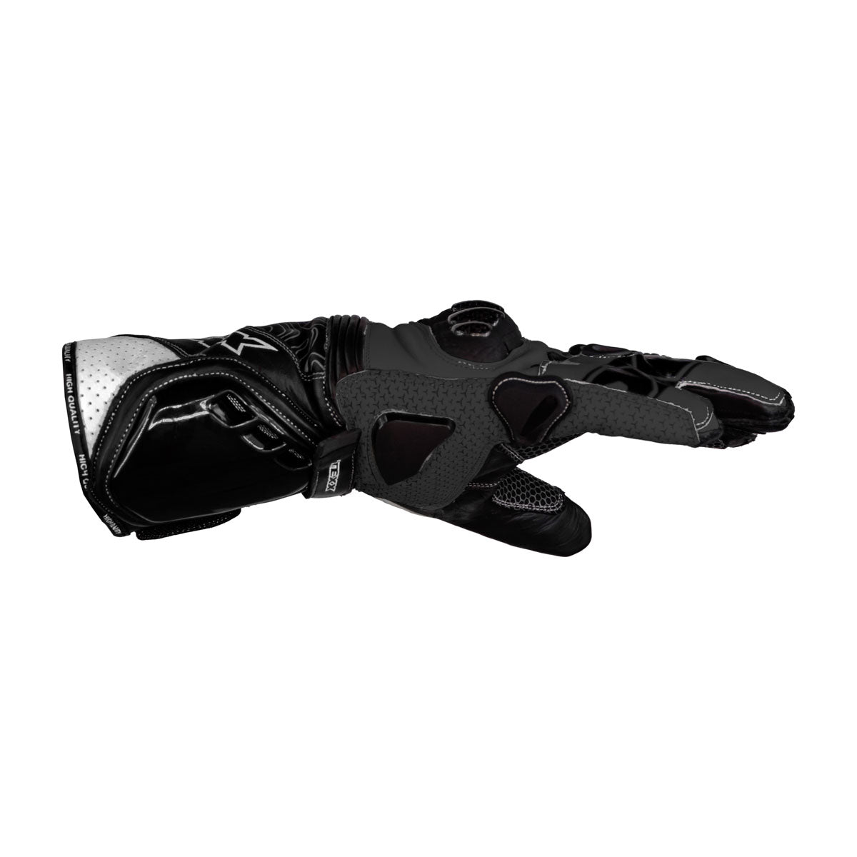 LUVAS TEXX PISTA PRET CINZ   M