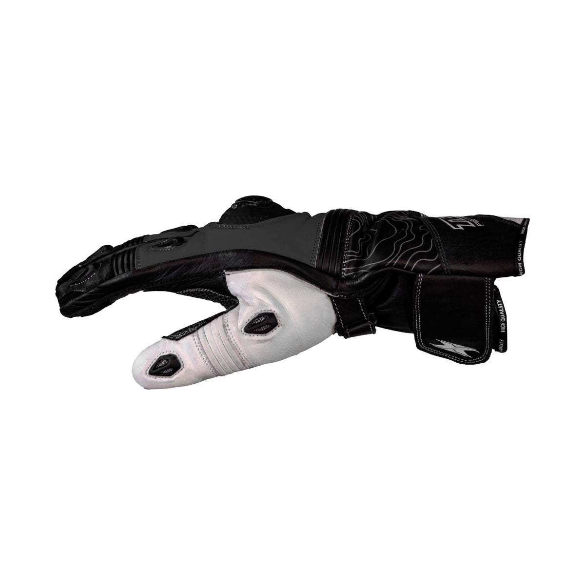 LUVAS TEXX PISTA PRET CINZ   M