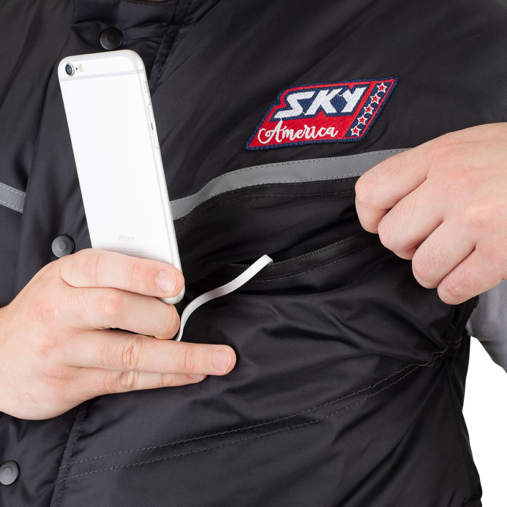 JAQUETA SKY AMERICA MASCULINA PRETA S