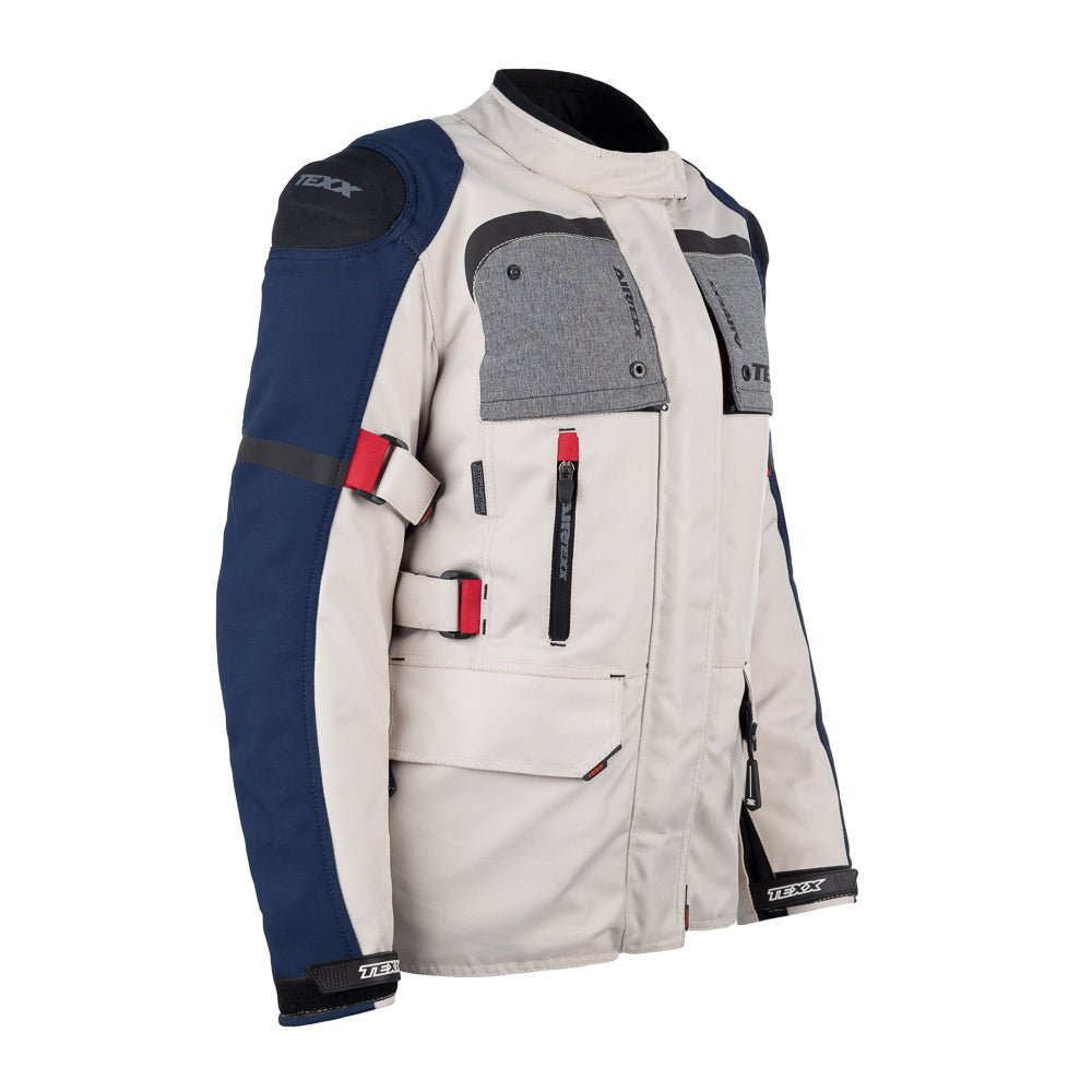 JAQUETA TEXX ARMOR LD FEM BRANC AZUL VERM CINZ XL