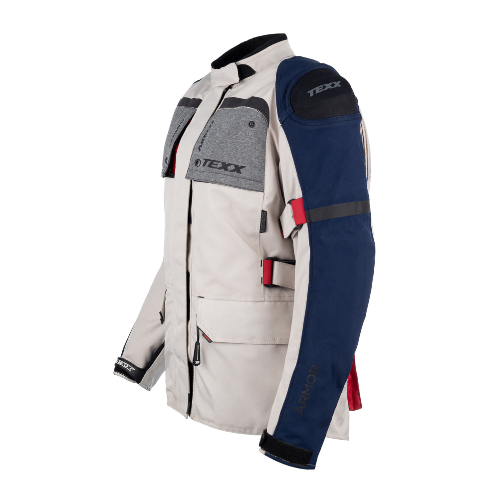 JAQUETA TEXX ARMOR LD FEM BRANC AZUL VERM CINZ XXXL 3XL