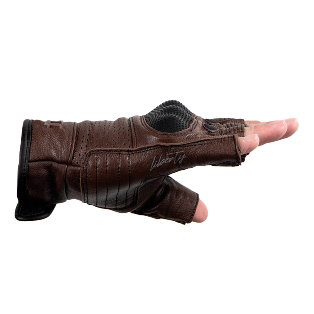 LUVAS TEXX LIBERTY MEIO DEDO MARROM    S