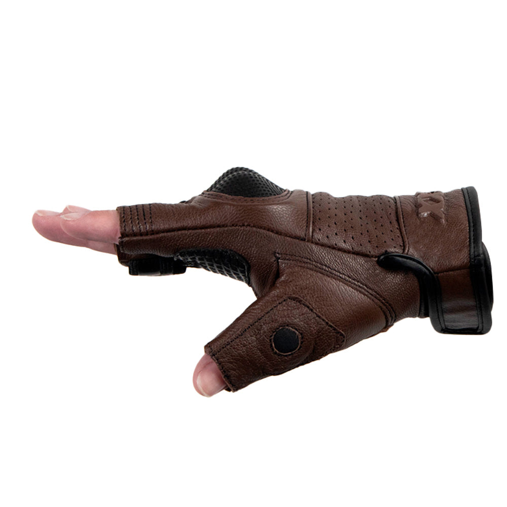 LUVAS TEXX LIBERTY MEIO DEDO MARROM L