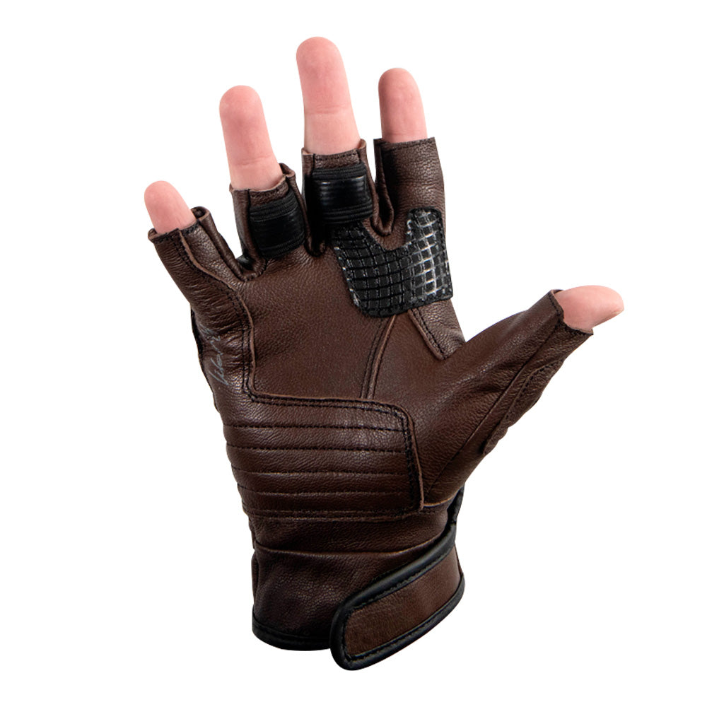 LUVAS TEXX LIBERTY MEIO DEDO MARROM XL