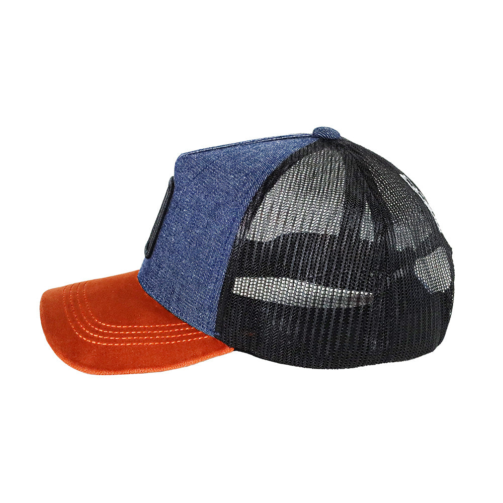 BONE TRUCKER TEXX JEANS AZUL E PRETO