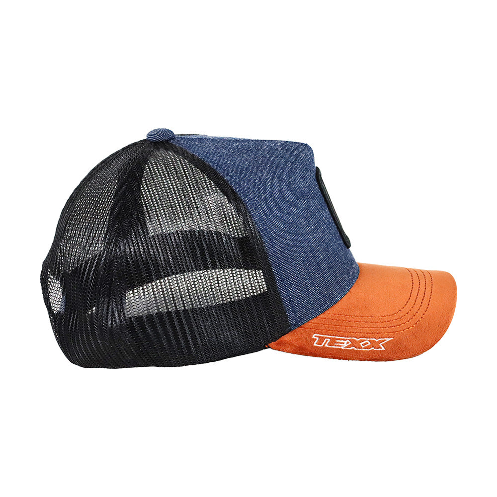 BONE TRUCKER TEXX JEANS AZUL E PRETO