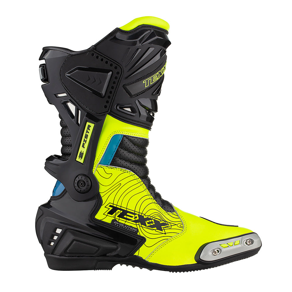 BOTA TEXX PISTA PRETA VERD AZUL PSBK (SPECIAL EDITION) 40
