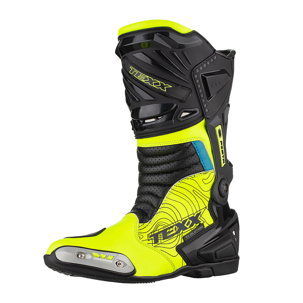 BOTA TEXX PISTA PRETA VERD AZUL PSBK (SPECIAL EDITION) 40