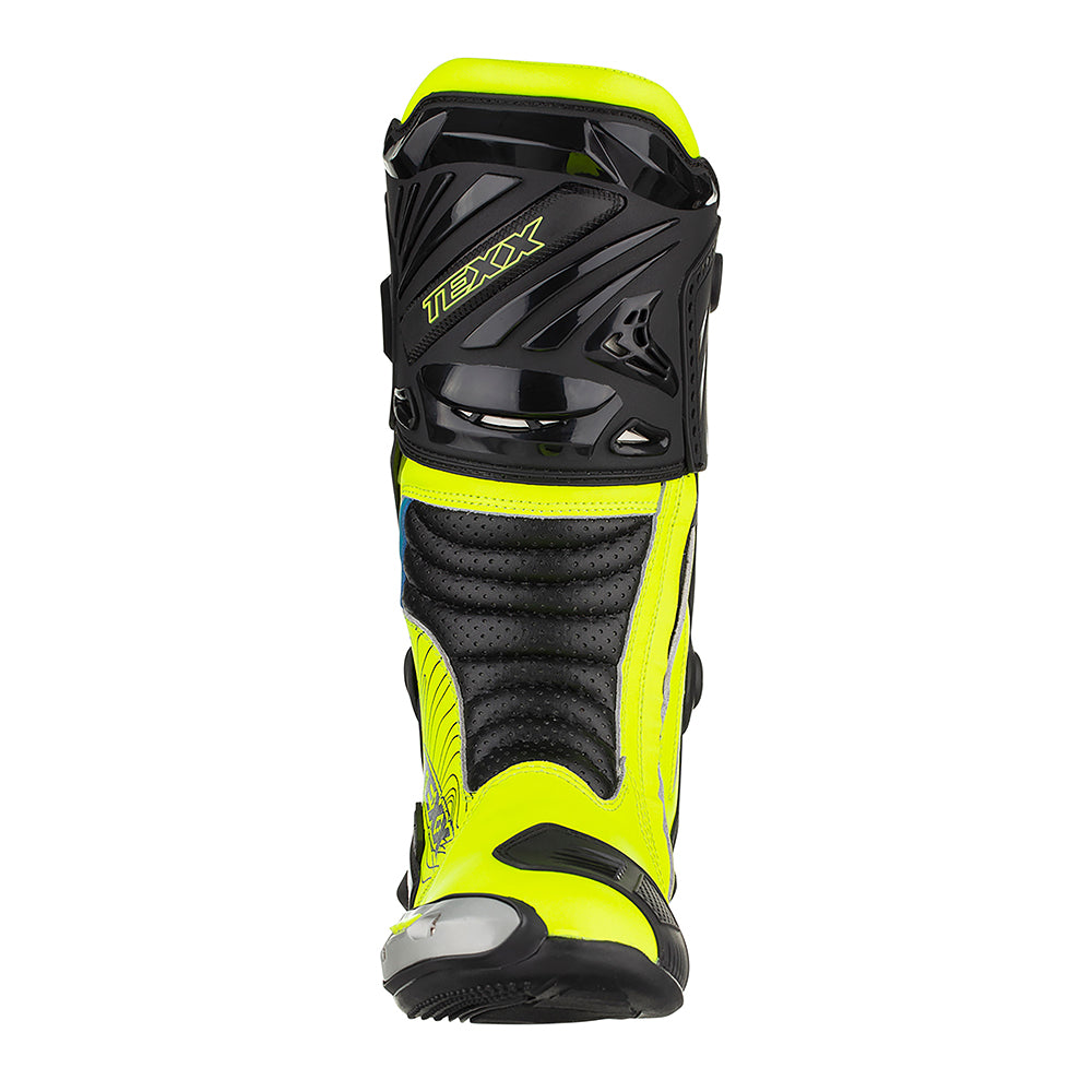 BOTA TEXX PISTA PRETA VERD AZUL PSBK (SPECIAL EDITION) 40