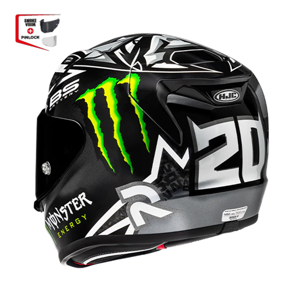 CAPACETE HJC RPHA 12 QUARTARARO MONSTER PRET BRANC 63