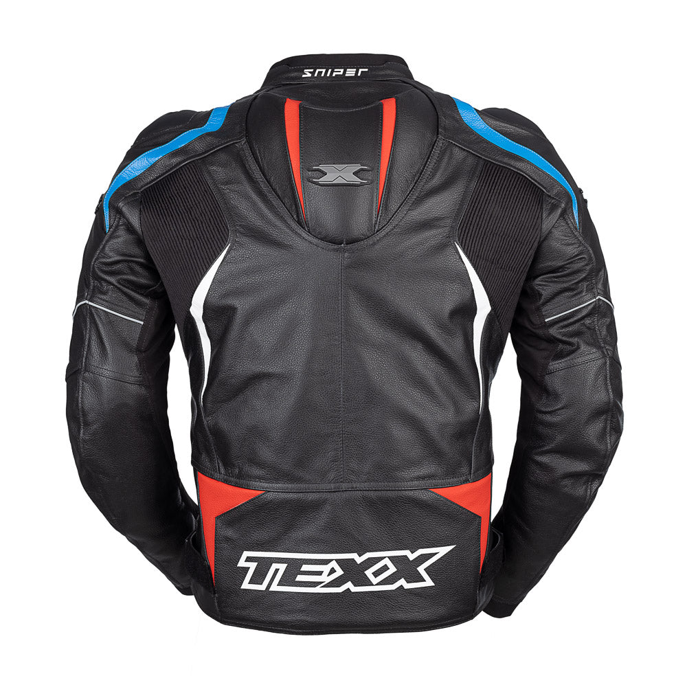 JAQUETA TEXX SNIPER V3 PRETA VERMELHA E AZUL MASC L