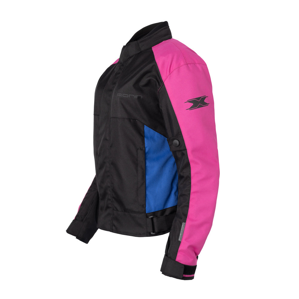 JAQUETA TEXX RONIN V2 LD FEM PRET ROSA AZU    S
