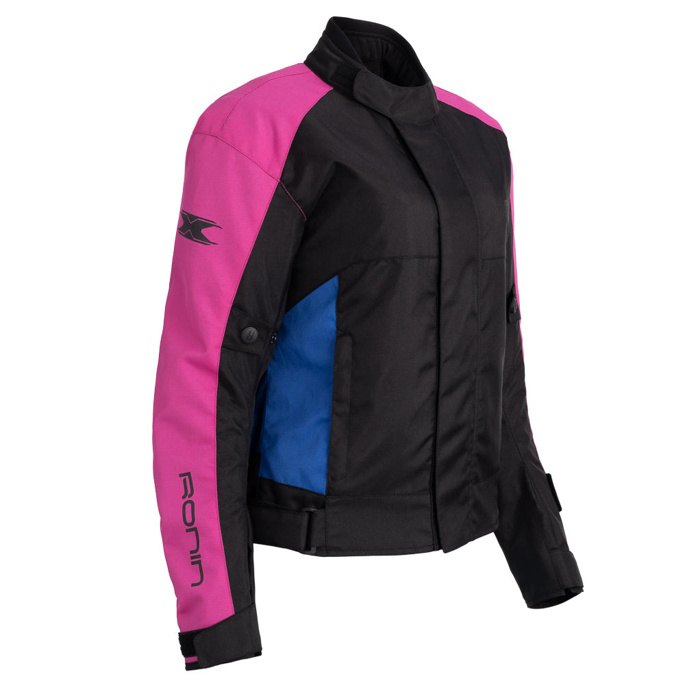 JAQUETA TEXX RONIN V2 LD FEM PRET ROSA AZU   M
