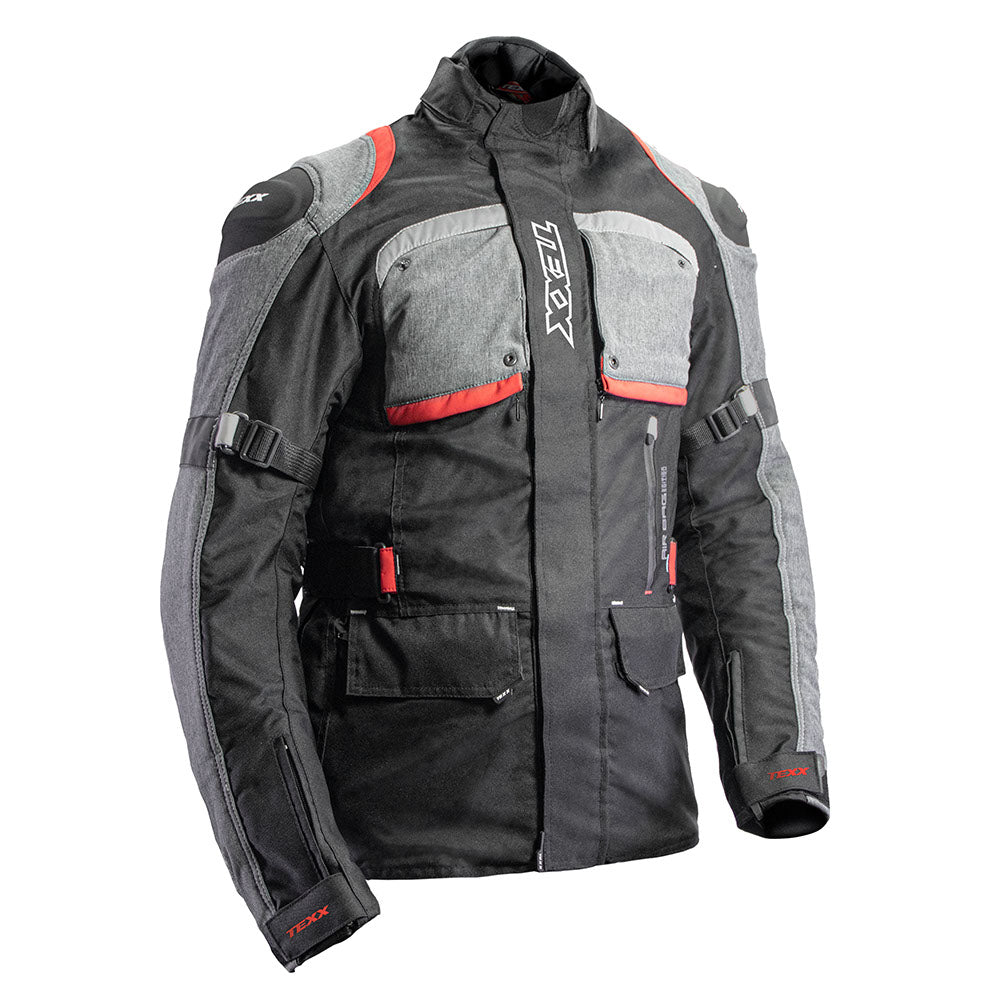 JAQUETA TEXX ARMOR AIRBAG V2 PRET CINZ VERM MASC XXXXXL 5XL