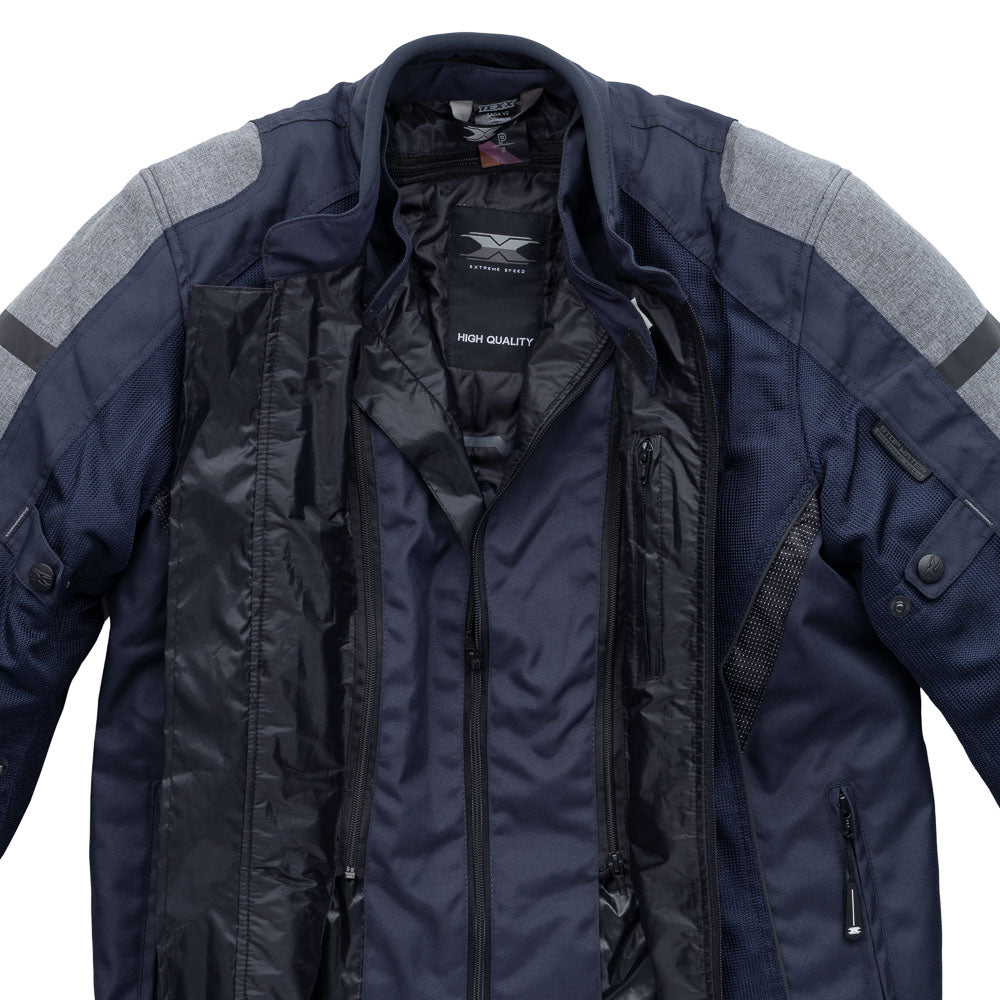 JAQUETA TEXX SAGA FOUR SEASON V2 MASC AZUL XXXL 3XL