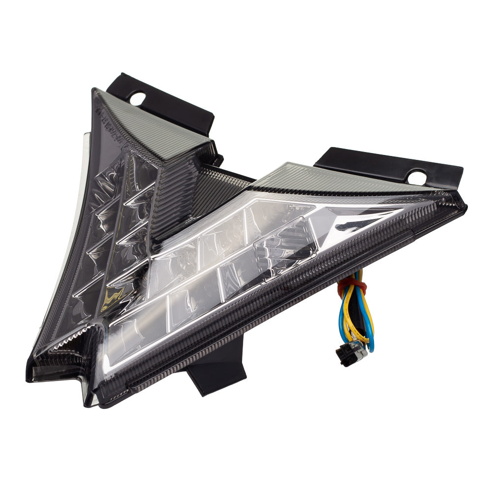 LANTERNA TRASEIRA MOTO X EM LED COM PISCAS LATERAIS INTEGRADO (CRISTAL) APRILIA