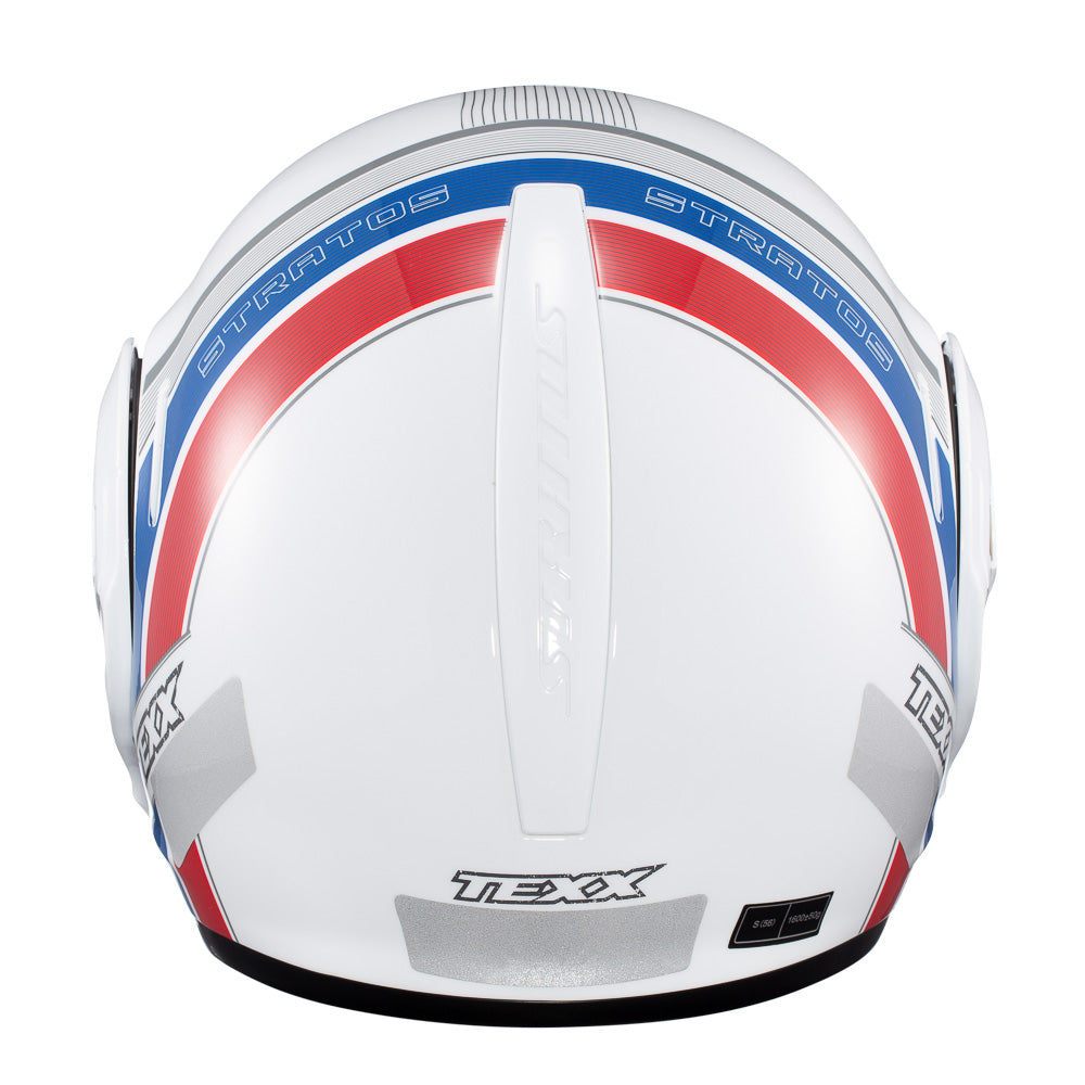 CAPACETE TEXX ESC STRATOS  180 JOURNEY BRANCO AZUL VERM 56