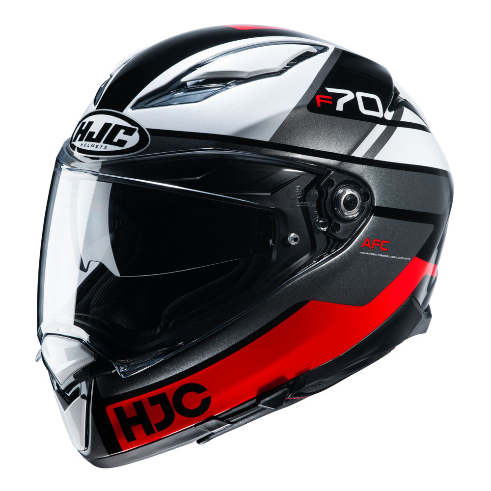 CAPACETE HJC F70 TINO PRETO BRANCO E VERMELHO 58