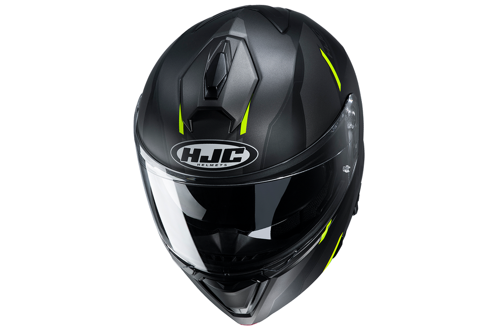 CAPACETE HJC I90 AVENTA PRETO CINZA E VERDE 56