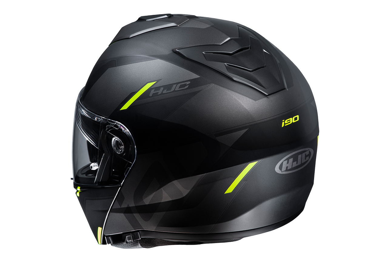 CAPACETE HJC I90 AVENTA PRETO CINZA E VERDE 56