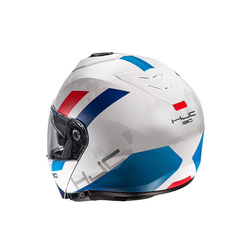 CAPACETE HJC I90 SYREX BRANCO, AZUL E VERMELHO 59