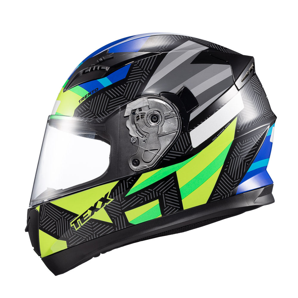 CAPACETE TEXX STRIKE TRENTO AMARE/VERD BRIL 60