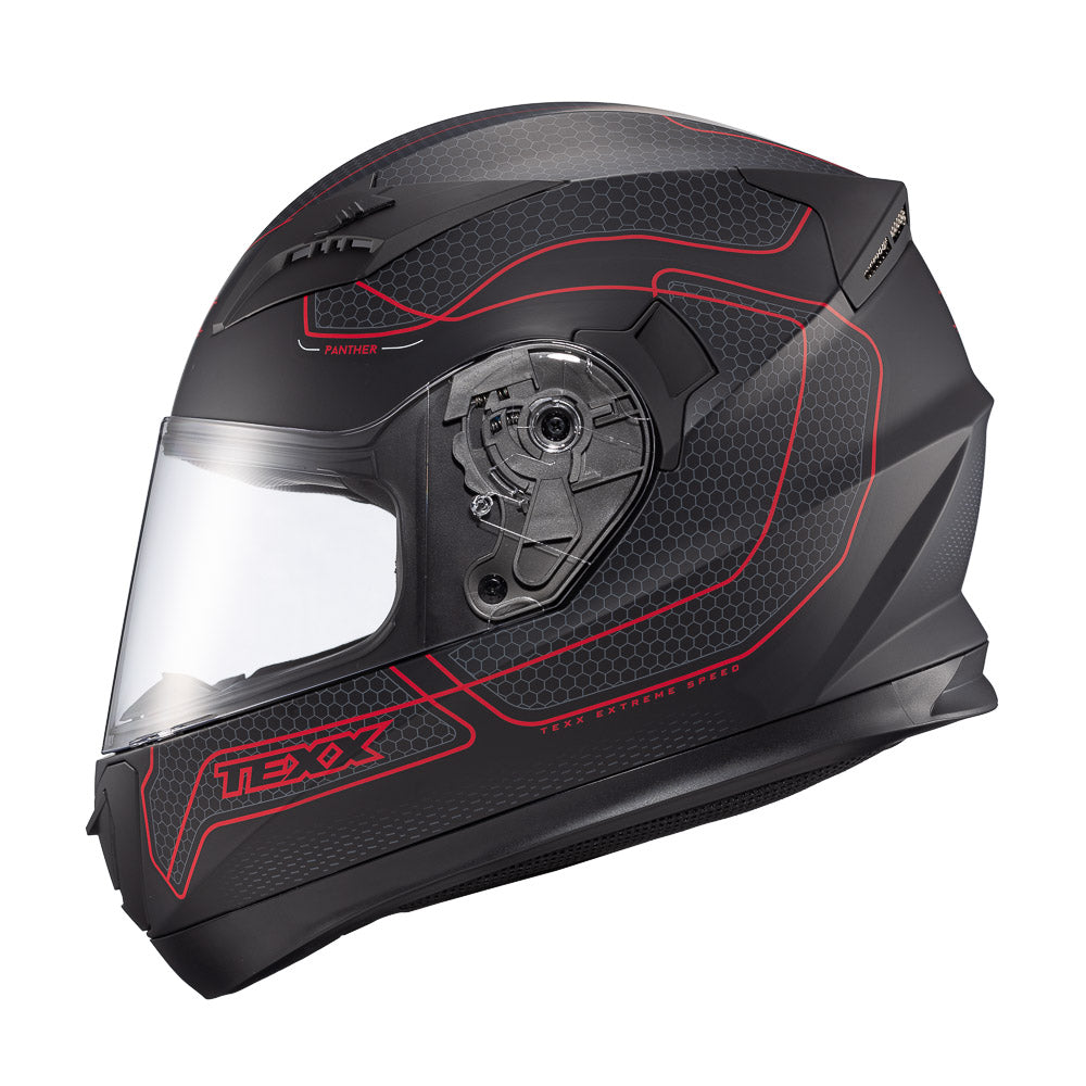 CAPACETE TEXX STRIKE PANTHER VERM FOSC 62