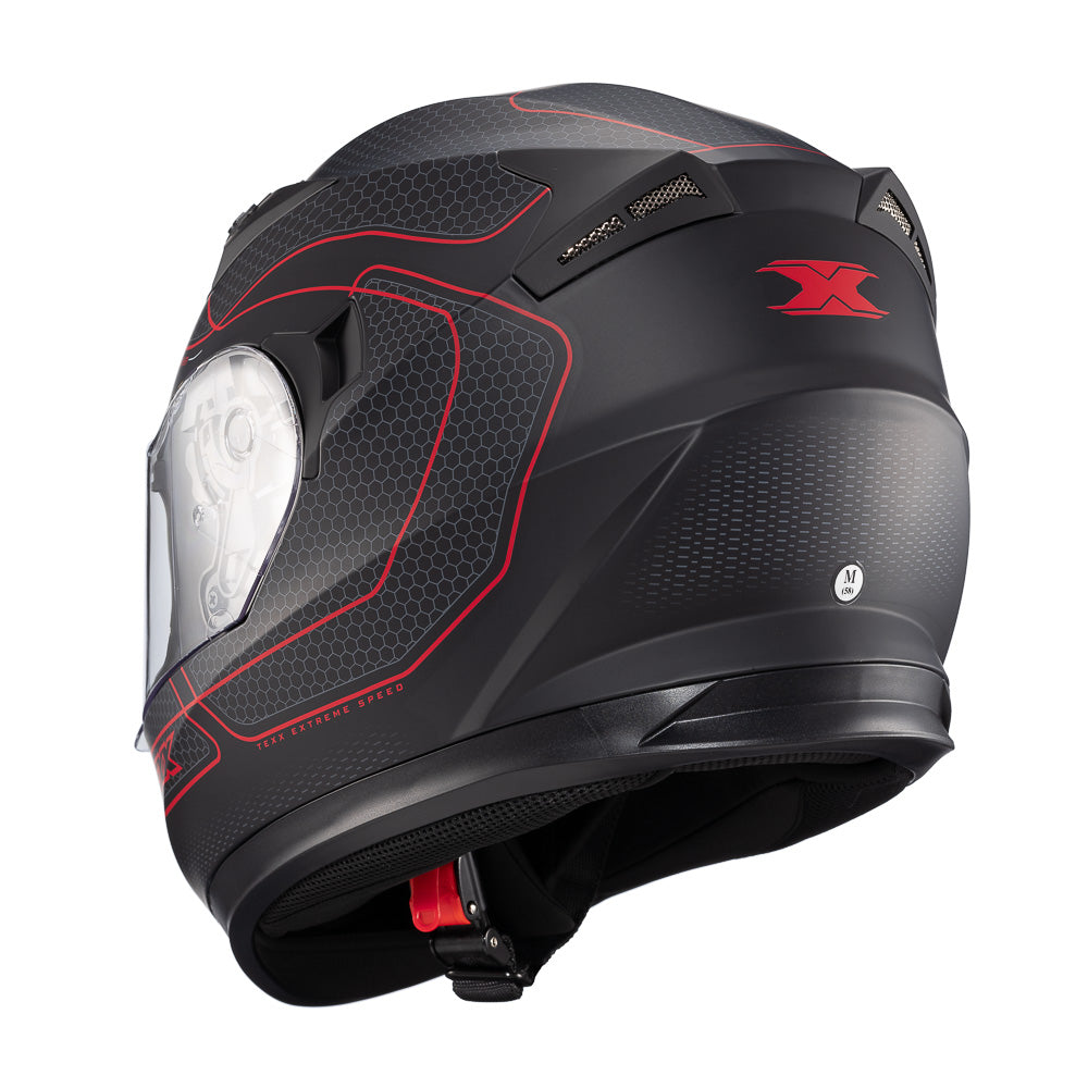 CAPACETE TEXX STRIKE PANTHER VERM FOSC 62